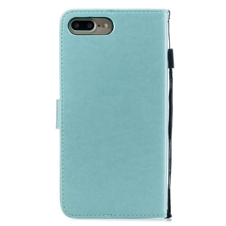 Diamond Encrusted Butterflies Love Flowers Pattern Horizontal Flip Leather Case for iPhone 8 Plus , with Holder & Card Slots & Wallet & Lanyard