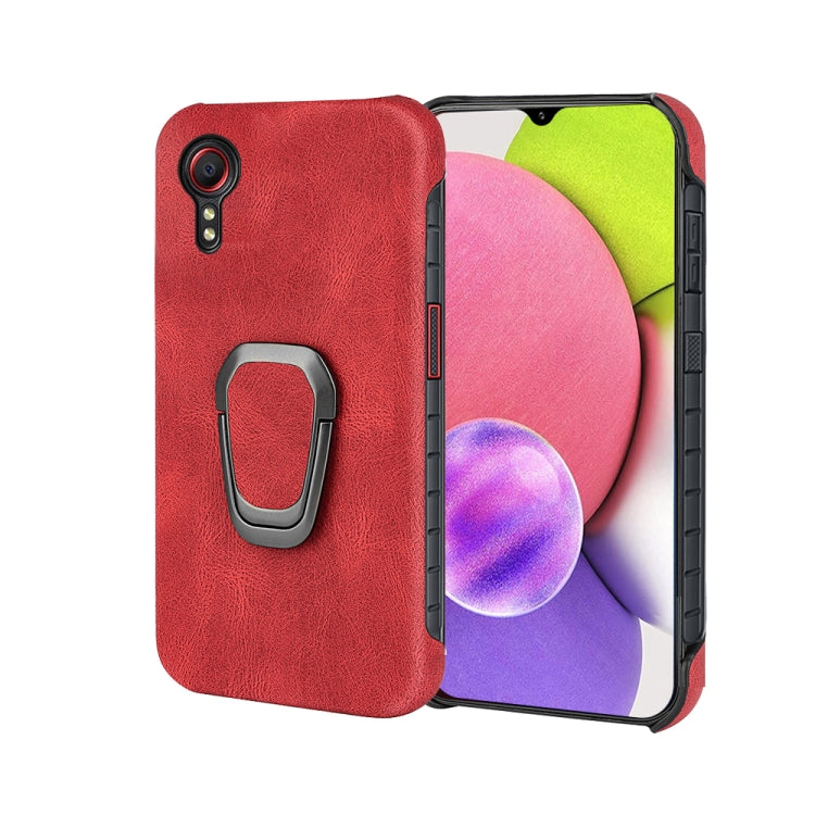 Ring Holder PU Phone Case For Samsung Galaxy Xcover 5 / Xcover 5S