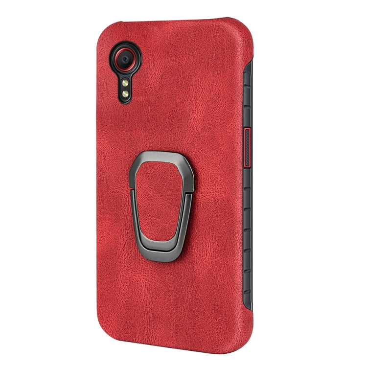 Ring Holder PU Phone Case For Samsung Galaxy Xcover 5 / Xcover 5S