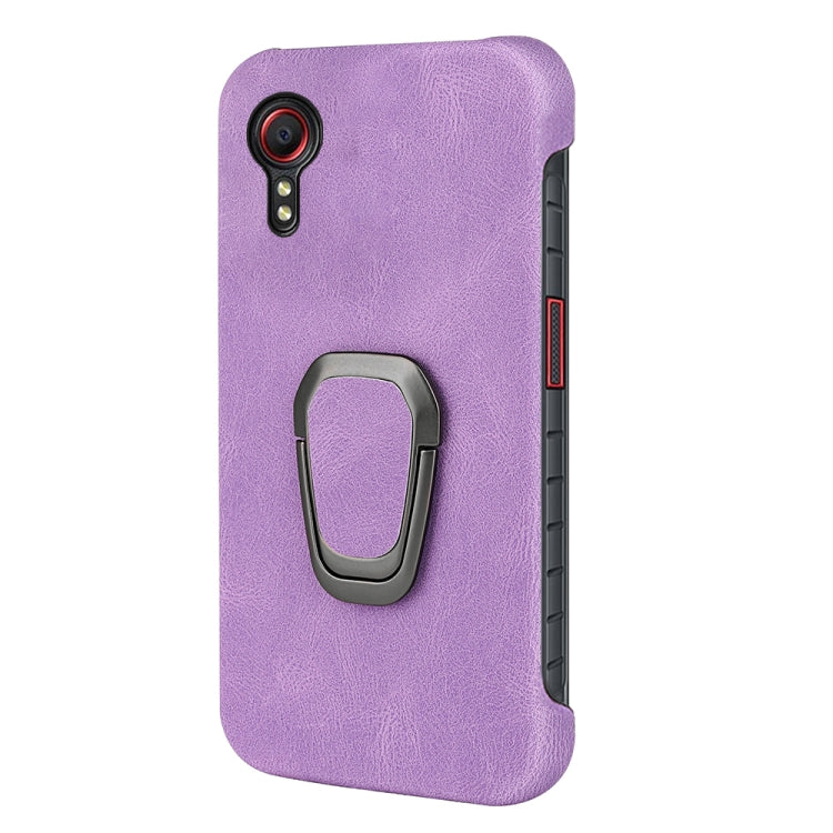 Ring Holder PU Phone Case For Samsung Galaxy Xcover 5 / Xcover 5S