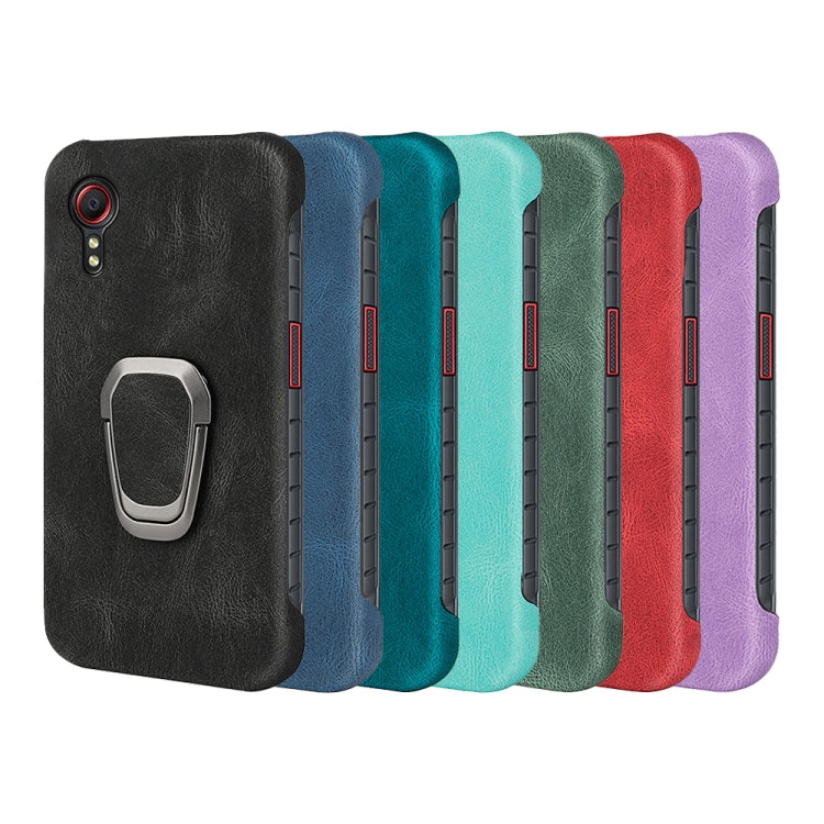 Ring Holder PU Phone Case For Samsung Galaxy Xcover 5 / Xcover 5S