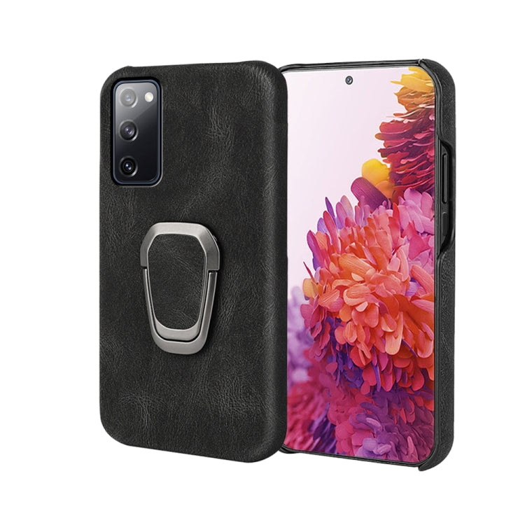 Ring Holder PU Phone Case For Samsung Galaxy S20 FE 5G / 4G / S20 Fan Edition / S20 Lite