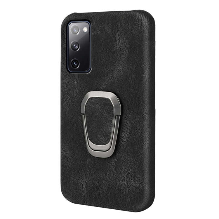 Ring Holder PU Phone Case For Samsung Galaxy S20 FE 5G / 4G / S20 Fan Edition / S20 Lite