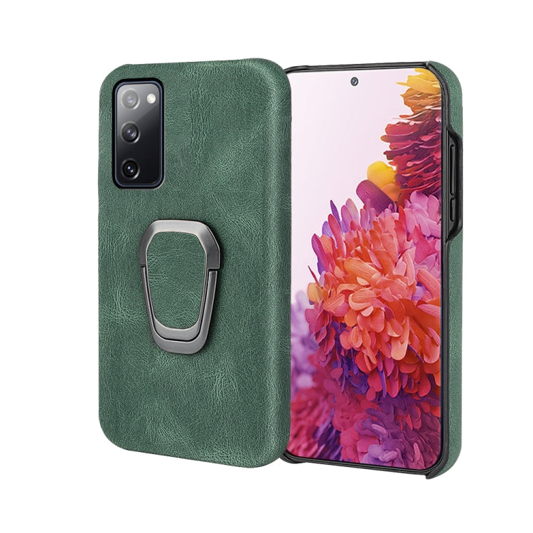 Ring Holder PU Phone Case For Samsung Galaxy S20 FE 5G / 4G / S20 Fan Edition / S20 Lite