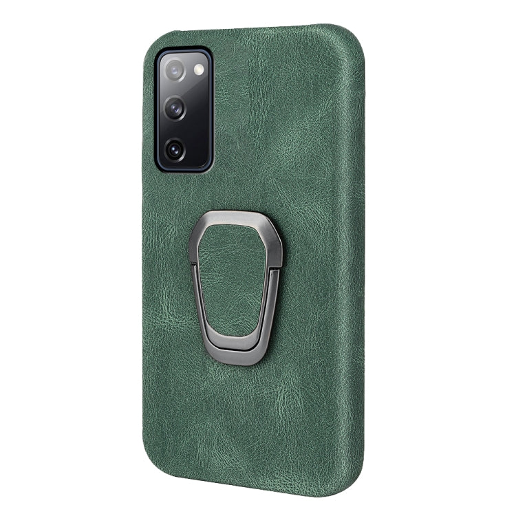 Ring Holder PU Phone Case For Samsung Galaxy S20 FE 5G / 4G / S20 Fan Edition / S20 Lite