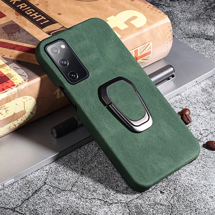 Ring Holder PU Phone Case For Samsung Galaxy S20 FE 5G / 4G / S20 Fan Edition / S20 Lite
