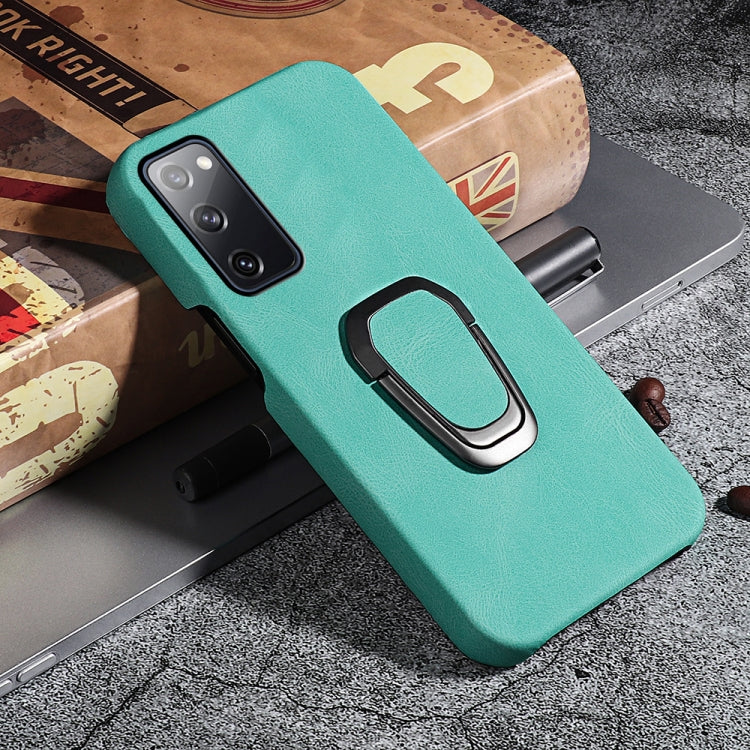 Ring Holder PU Phone Case For Samsung Galaxy S20 FE 5G / 4G / S20 Fan Edition / S20 Lite
