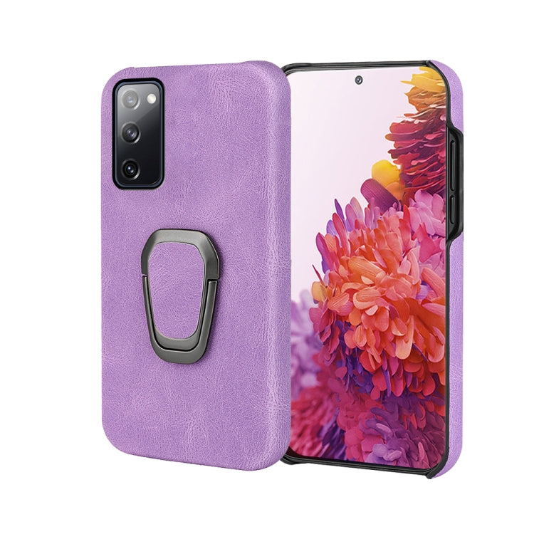 Ring Holder PU Phone Case For Samsung Galaxy S20 FE 5G / 4G / S20 Fan Edition / S20 Lite