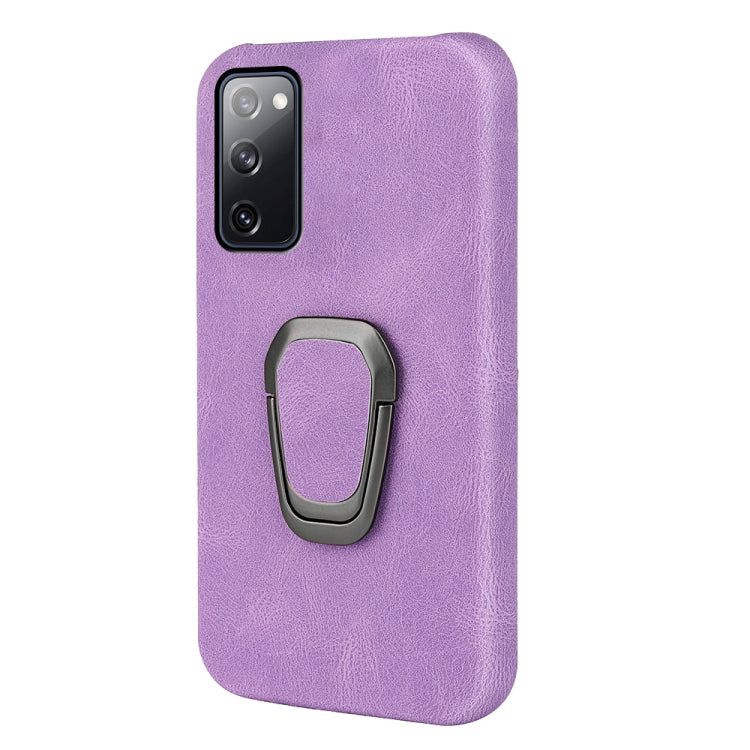 Ring Holder PU Phone Case For Samsung Galaxy S20 FE 5G / 4G / S20 Fan Edition / S20 Lite