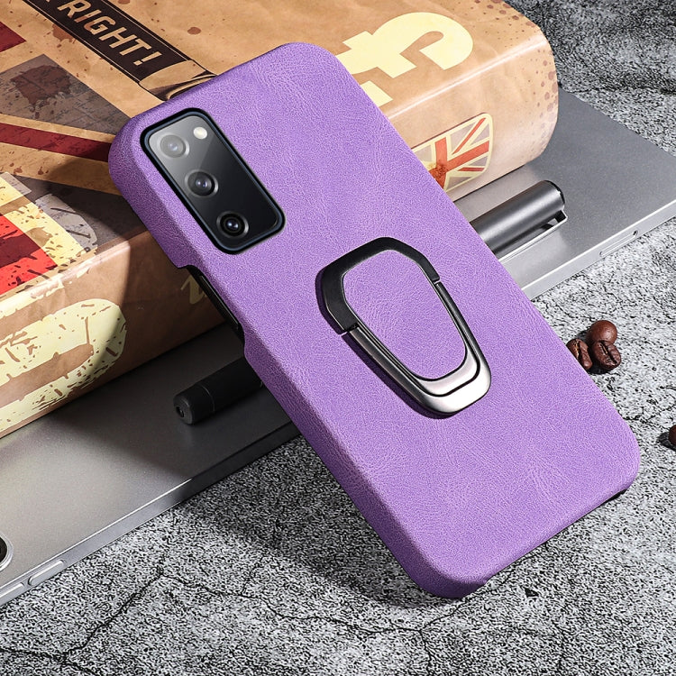 Ring Holder PU Phone Case For Samsung Galaxy S20 FE 5G / 4G / S20 Fan Edition / S20 Lite