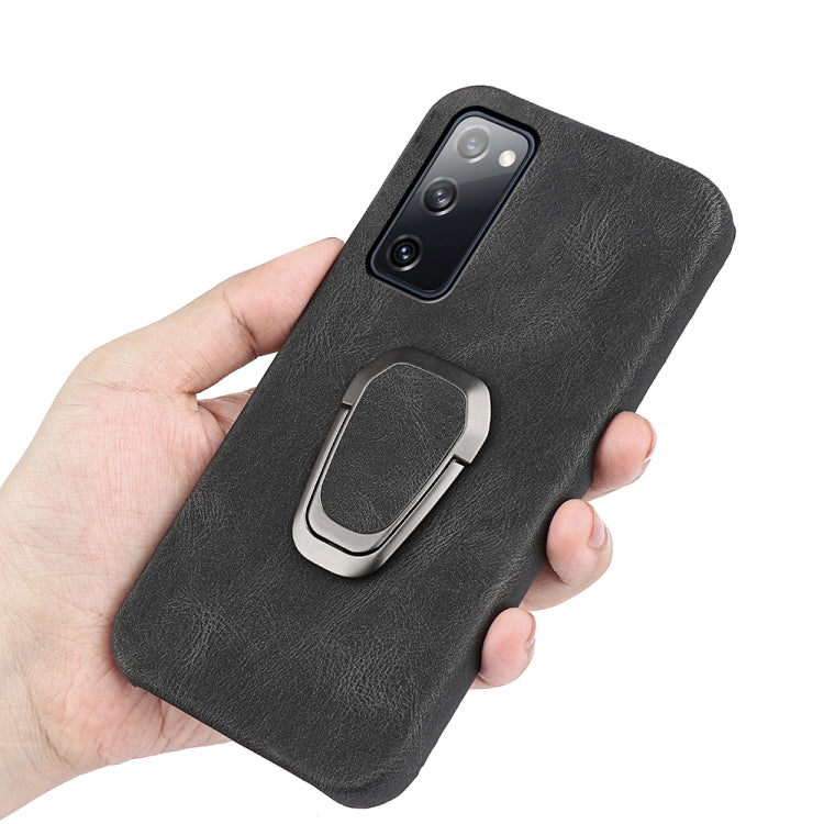 Ring Holder PU Phone Case For Samsung Galaxy S20 FE 5G / 4G / S20 Fan Edition / S20 Lite