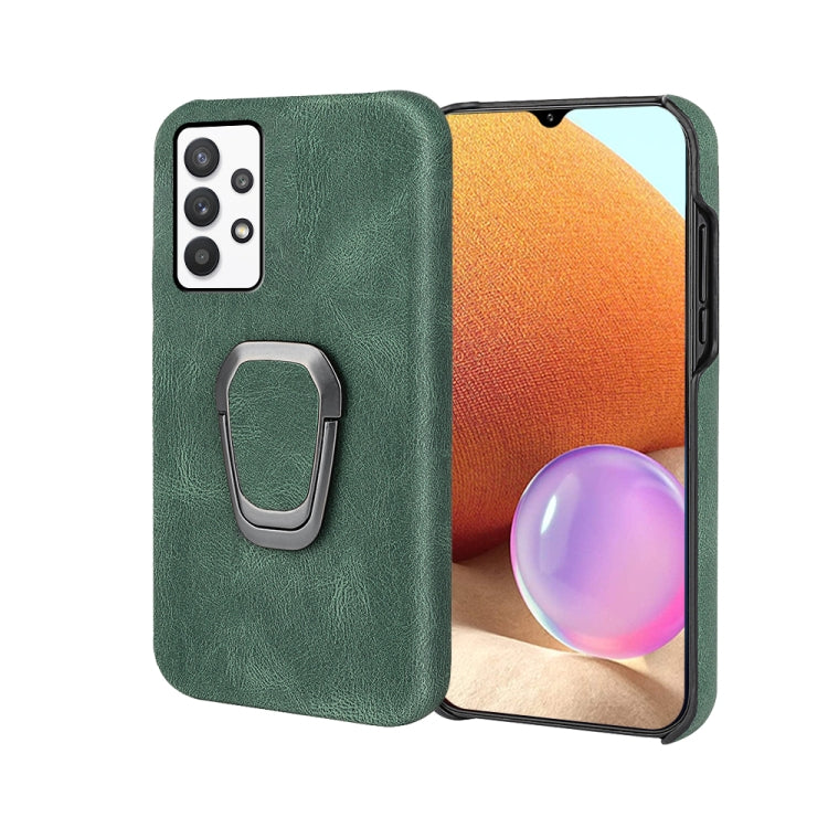 Ring Holder PU Phone Case For Samsung Galaxy A32 4G / A32 Lite