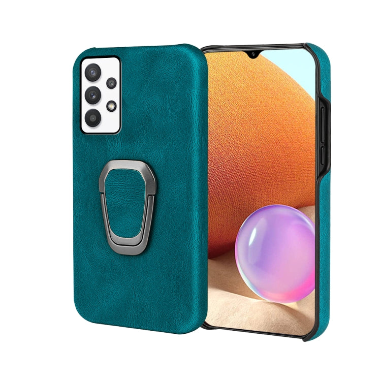 Ring Holder PU Phone Case For Samsung Galaxy A32 4G / A32 Lite