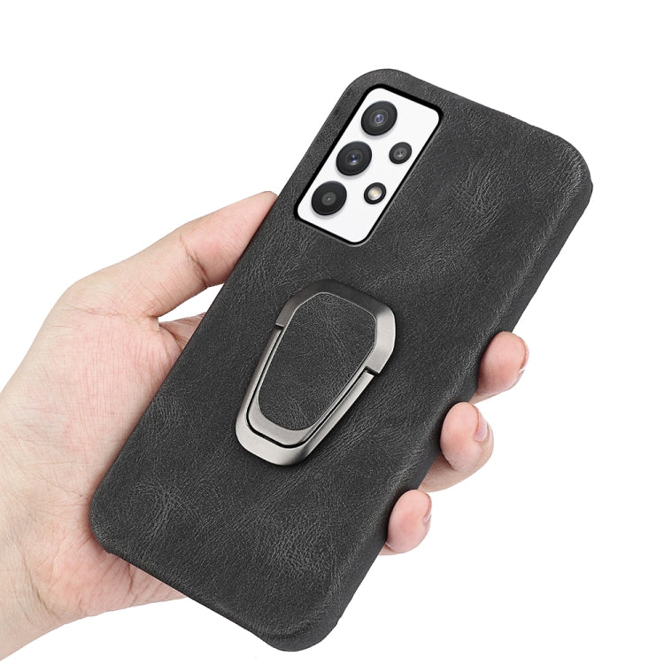 Ring Holder PU Phone Case For Samsung Galaxy A32 4G / A32 Lite