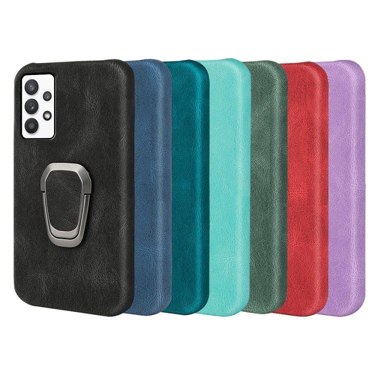 Ring Holder PU Phone Case For Samsung Galaxy A32 4G / A32 Lite