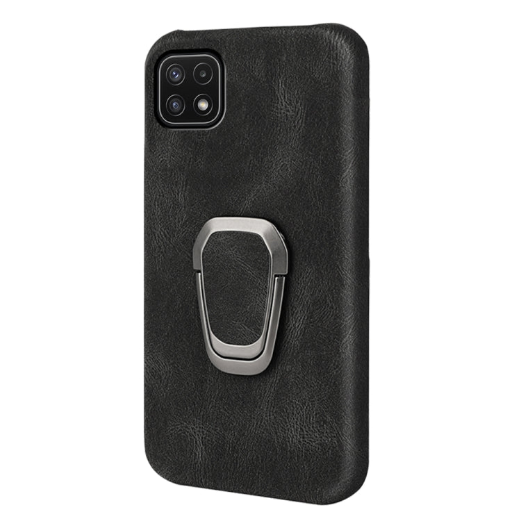 Ring Holder PU Phone Case For Samsung Galaxy A22 5G / F42 5G