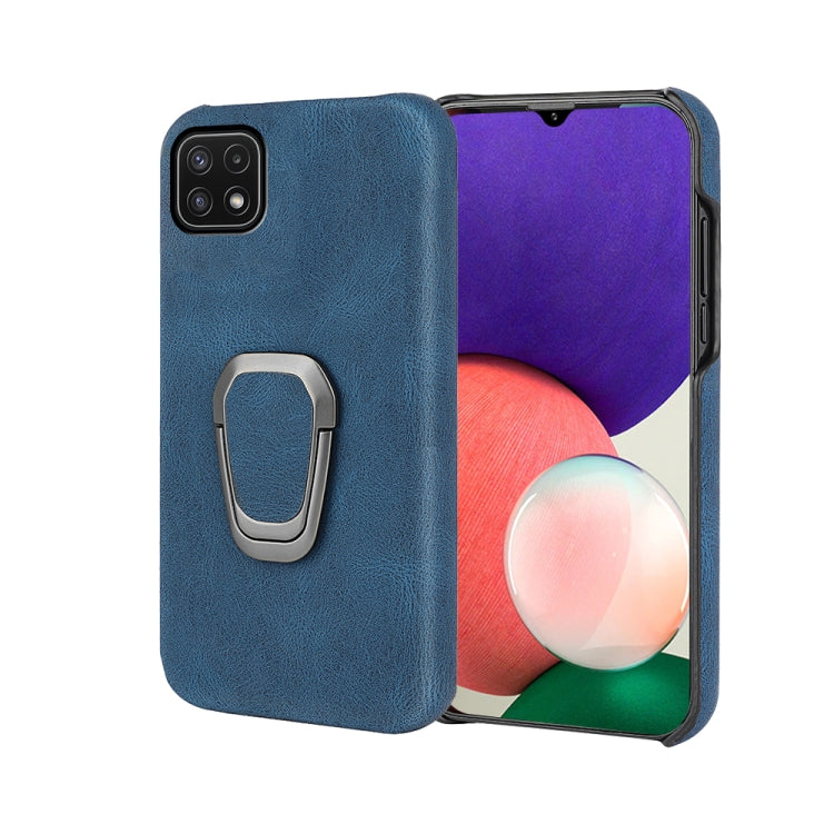 Ring Holder PU Phone Case For Samsung Galaxy A22 5G / F42 5G