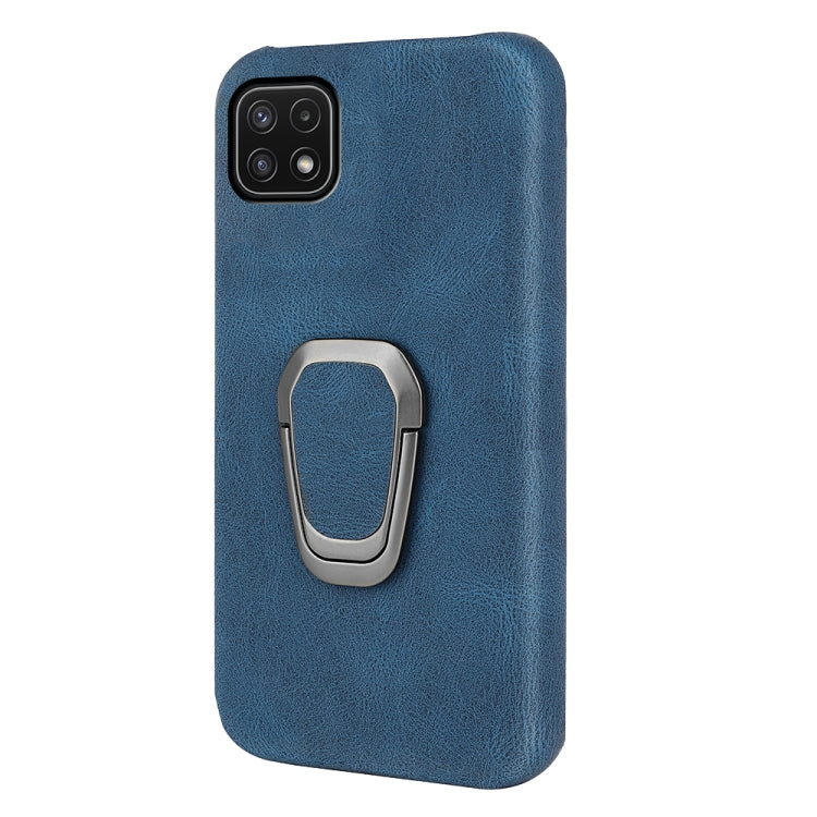 Ring Holder PU Phone Case For Samsung Galaxy A22 5G / F42 5G
