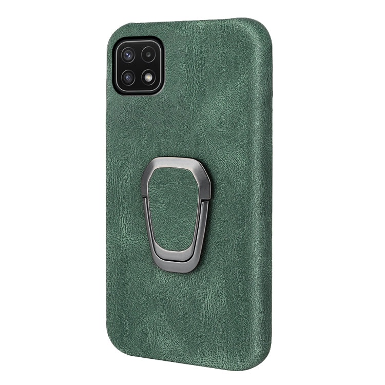 Ring Holder PU Phone Case For Samsung Galaxy A22 5G / F42 5G