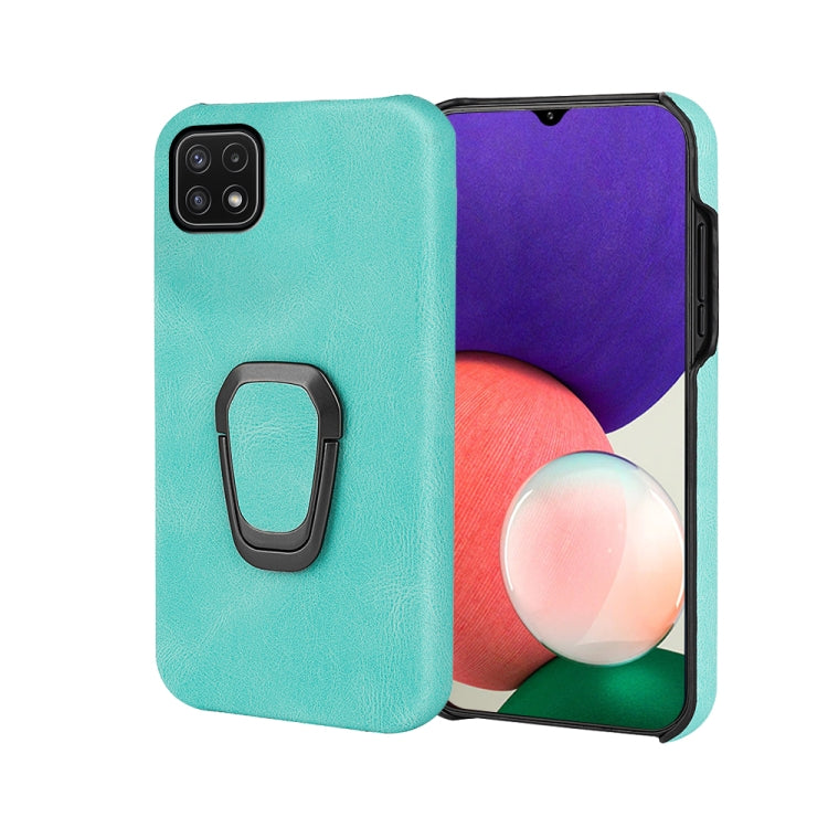 Ring Holder PU Phone Case For Samsung Galaxy A22 5G / F42 5G