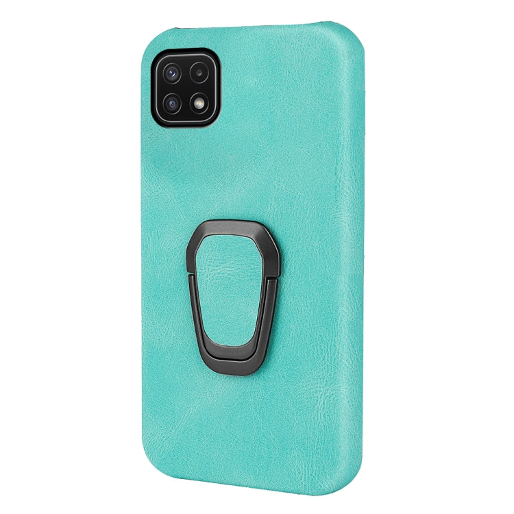 Ring Holder PU Phone Case For Samsung Galaxy A22 5G / F42 5G