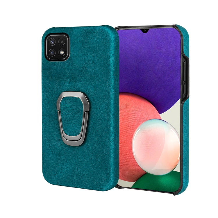 Ring Holder PU Phone Case For Samsung Galaxy A22 5G / F42 5G