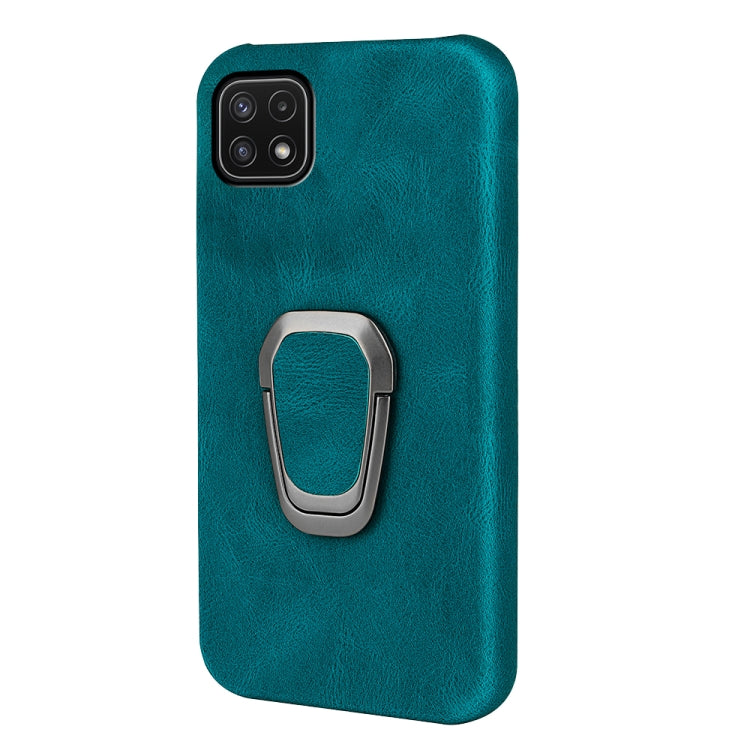 Ring Holder PU Phone Case For Samsung Galaxy A22 5G / F42 5G