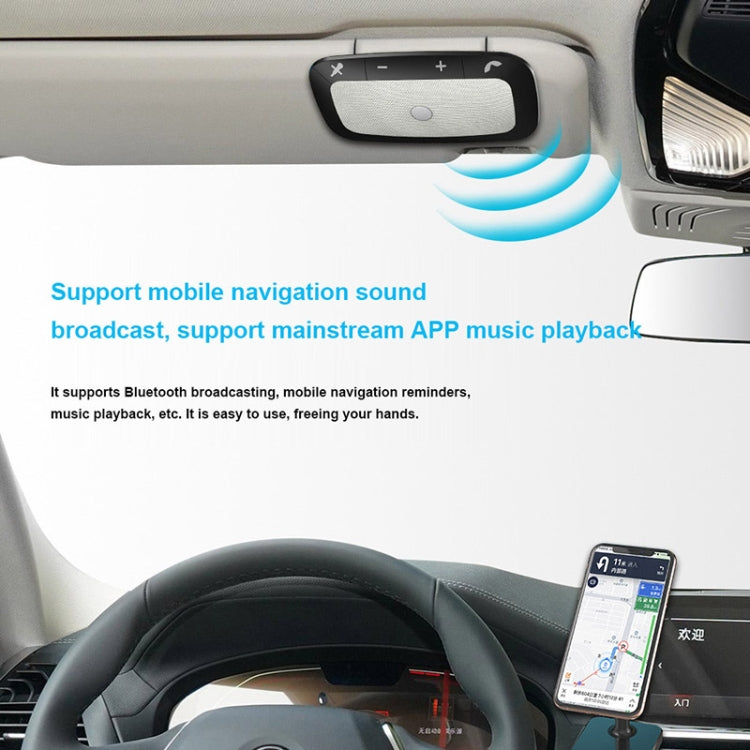 Tx550 Car Music Player with Voice Broadcast and Two Sun Visor,Support Hands-free