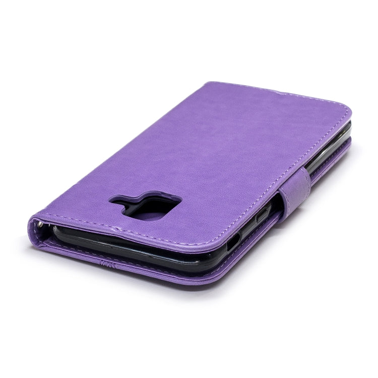 Diamond Encrusted Butterflies Love Flowers Pattern Horizontal Flip Leather Case for Galaxy A6 (2018)  , with Holder & Card Slots & Wallet & Lanyard