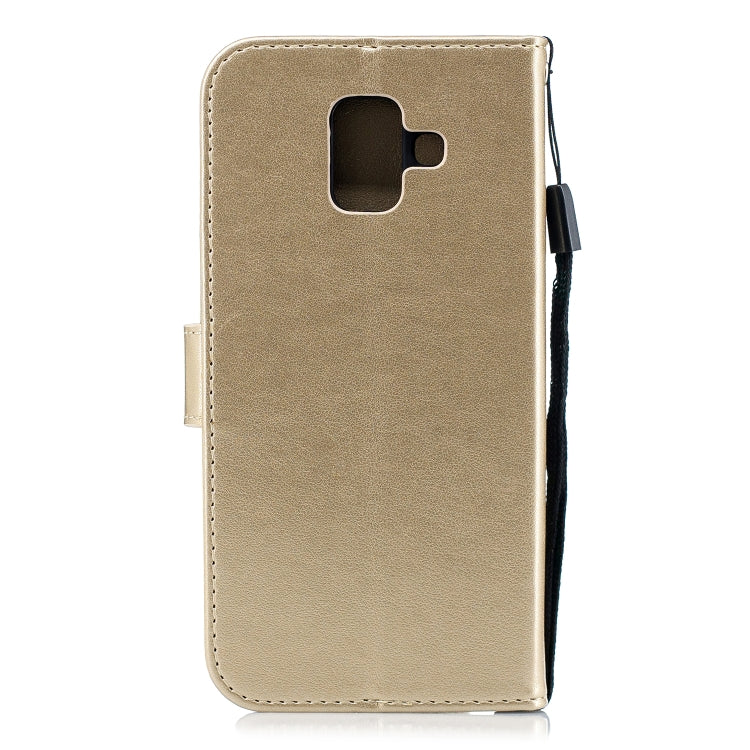 Diamond Encrusted Butterflies Love Flowers Pattern Horizontal Flip Leather Case for Galaxy A6 (2018)  , with Holder & Card Slots & Wallet & Lanyard