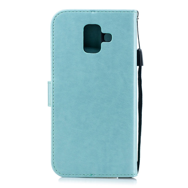 Diamond Encrusted Butterflies Love Flowers Pattern Horizontal Flip Leather Case for Galaxy A6 (2018)  , with Holder & Card Slots & Wallet & Lanyard