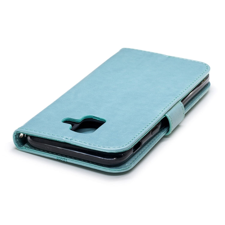 Diamond Encrusted Butterflies Love Flowers Pattern Horizontal Flip Leather Case for Galaxy A6 (2018)  , with Holder & Card Slots & Wallet & Lanyard