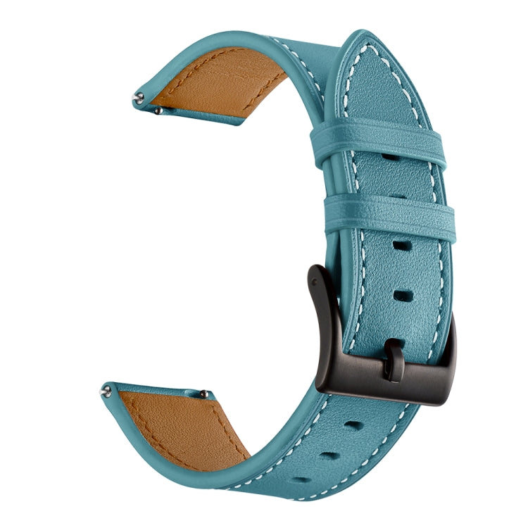 For Huawei Watch GT3 46mm / Watch GT Runner First Layer Leather Sewing Thread Watch Band