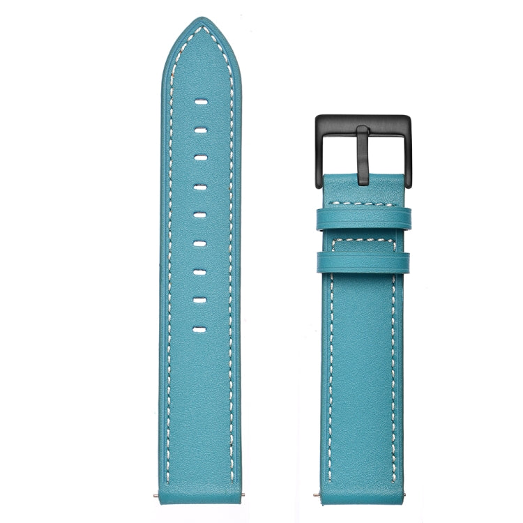 For Huawei Watch GT3 46mm / Watch GT Runner First Layer Leather Sewing Thread Watch Band