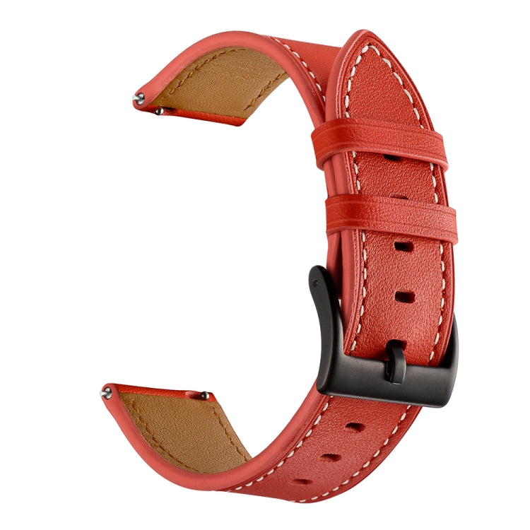 For Amazfit GTR 3 / GTR 3 Pro First Layer Leather Sewing Thread Watch Band
