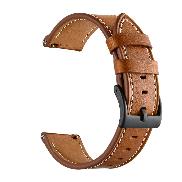 For Amazfit GTR 3 / GTR 3 Pro First Layer Leather Sewing Thread Watch Band