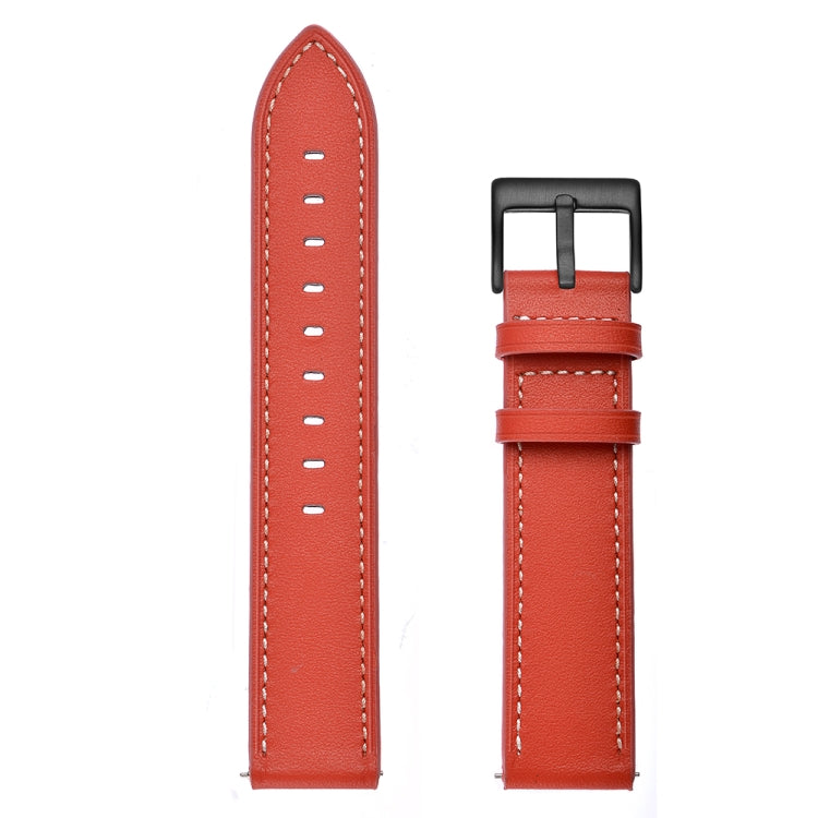 For Amazfit GTS 3 / GTS 2e First Layer Leather Sewing Thread Watch Band