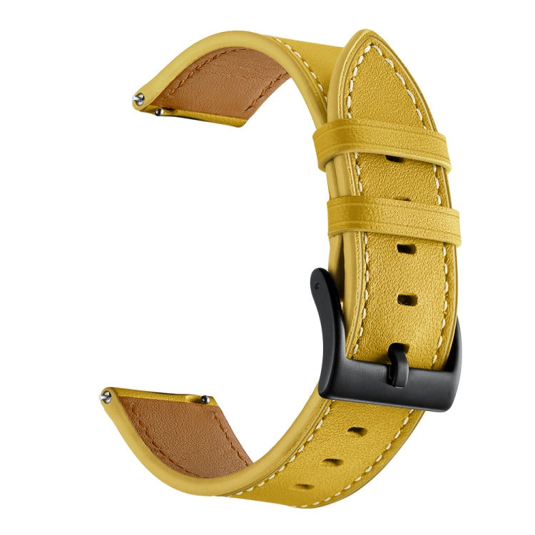 For Amazfit GTS 3 / GTS 2e First Layer Leather Sewing Thread Watch Band