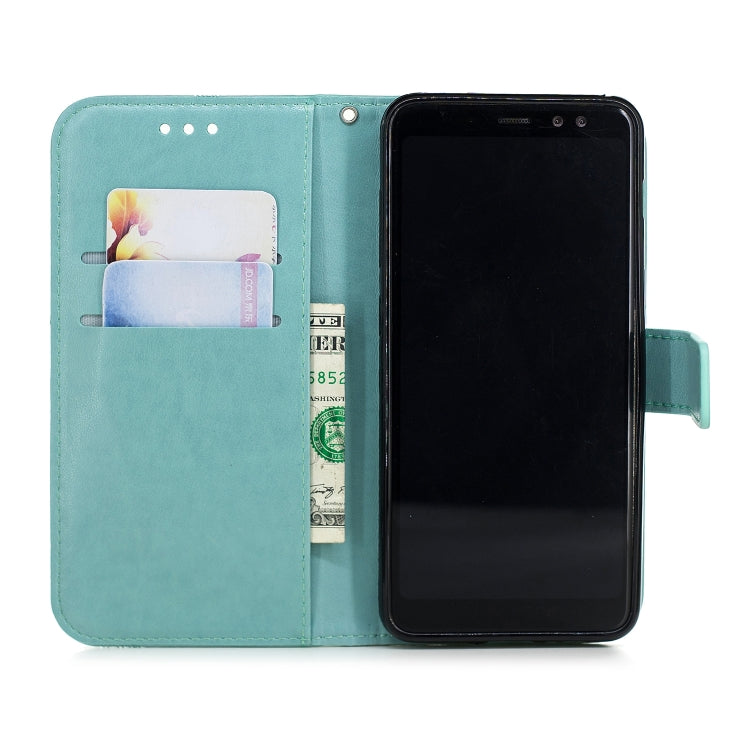 Diamond Encrusted Butterflies Love Flowers Pattern Horizontal Flip Leather Case for Galaxy A8 (2018)  , with Holder & Card Slots & Wallet & Lanyard