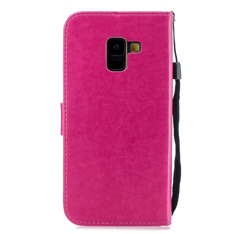 Diamond Encrusted Butterflies Love Flowers Pattern Horizontal Flip Leather Case for Galaxy A8 (2018)  , with Holder & Card Slots & Wallet & Lanyard