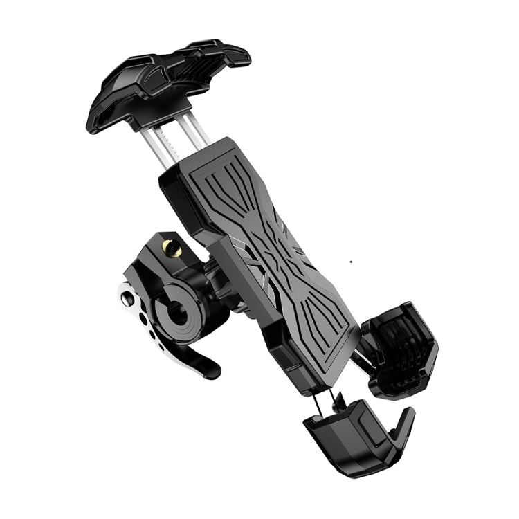 Bicycle Mobile Phone Bracket Cycling Navigation Shockproof Rotating Phone Rack(Black)
