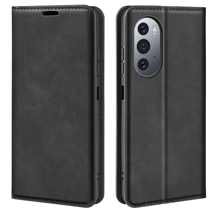 For Motorola Edge X30 Retro-skin Magnetic Suction Leather Phone Case