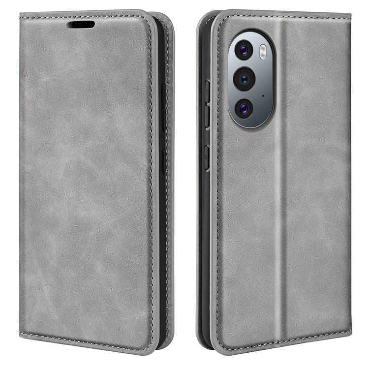 For Motorola Edge X30 Retro-skin Magnetic Suction Leather Phone Case