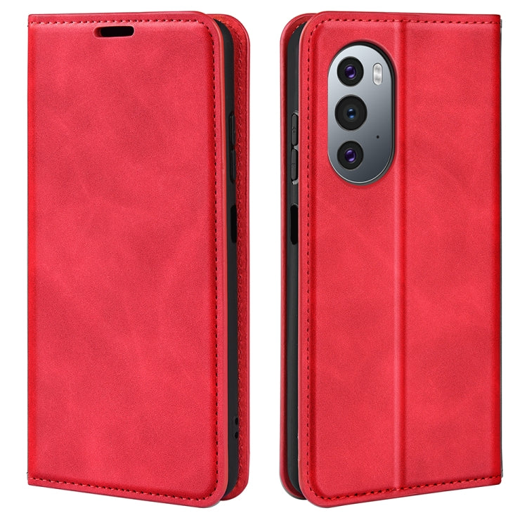 For Motorola Edge X30 Retro-skin Magnetic Suction Leather Phone Case