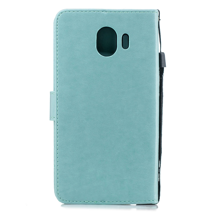 Diamond Encrusted Butterflies Love Flowers Pattern Horizontal Flip Leather Case for Galaxy J4 2018 (EU Version) , with Holder & Card Slots & Wallet & Lanyard