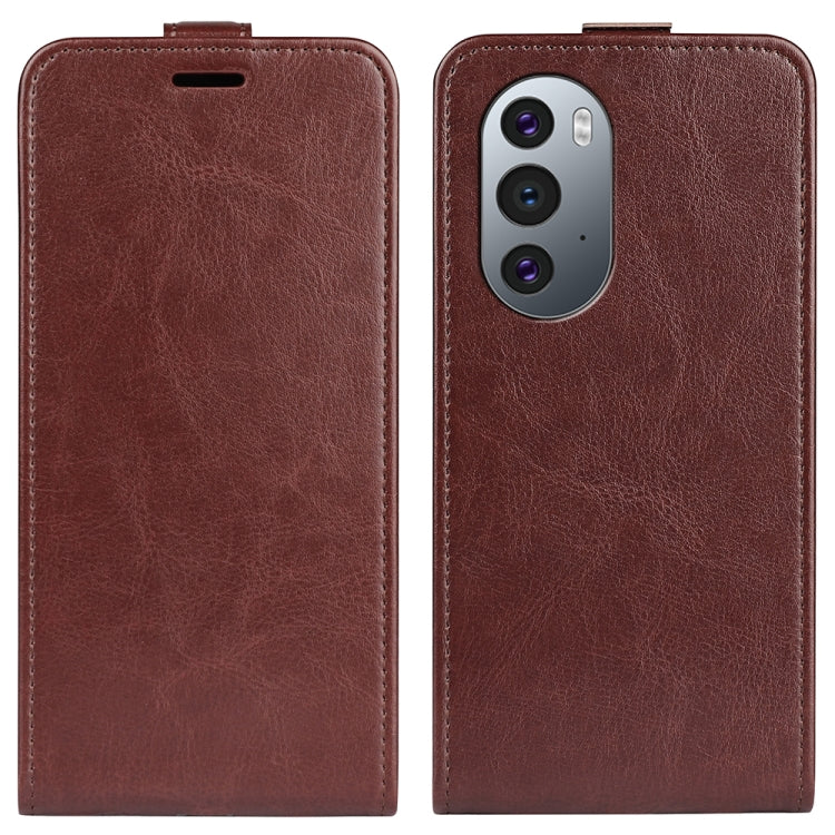 For Motorola Edge X30 R64 Texture Single Vertical Flip Leather Phone Case