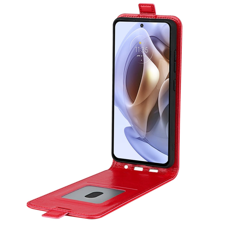 For Motorola Moto G31 4G R64 Texture Single Vertical Flip Leather Phone Case