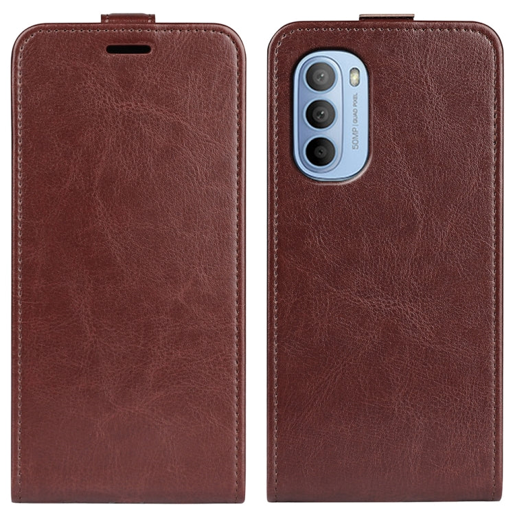 For Motorola Moto G31 4G R64 Texture Single Vertical Flip Leather Phone Case