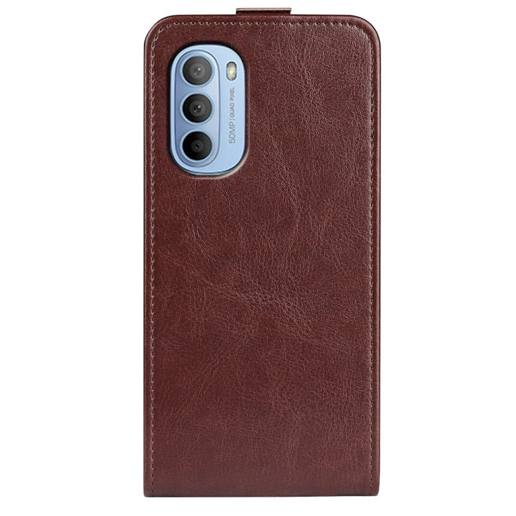 For Motorola Moto G31 4G R64 Texture Single Vertical Flip Leather Phone Case