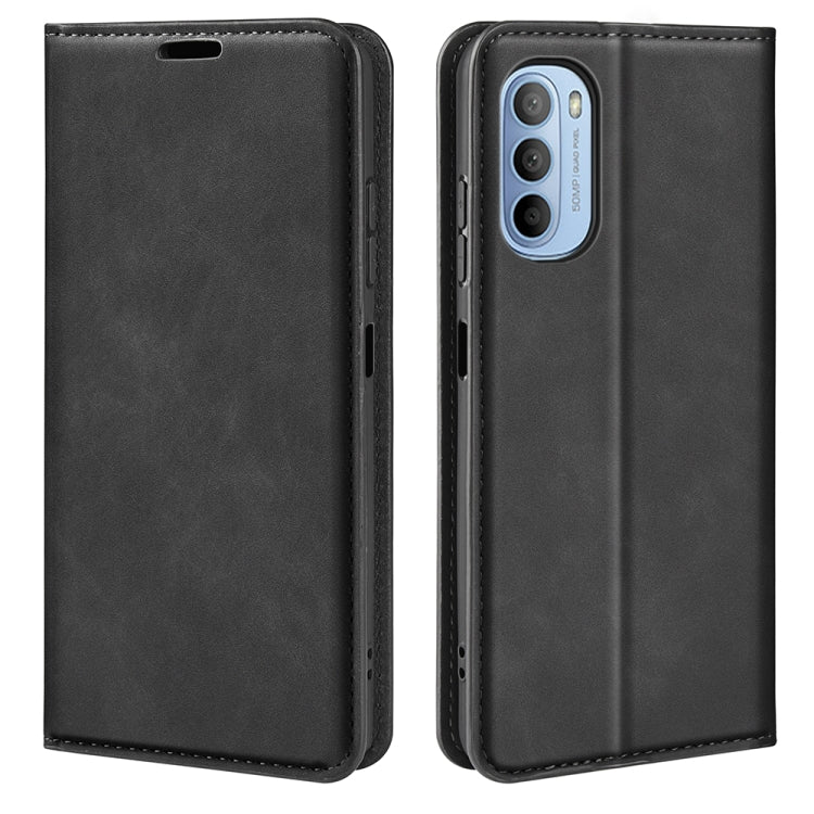 For Motorola Moto G31 4G Retro-skin Magnetic Suction Leather Phone Case